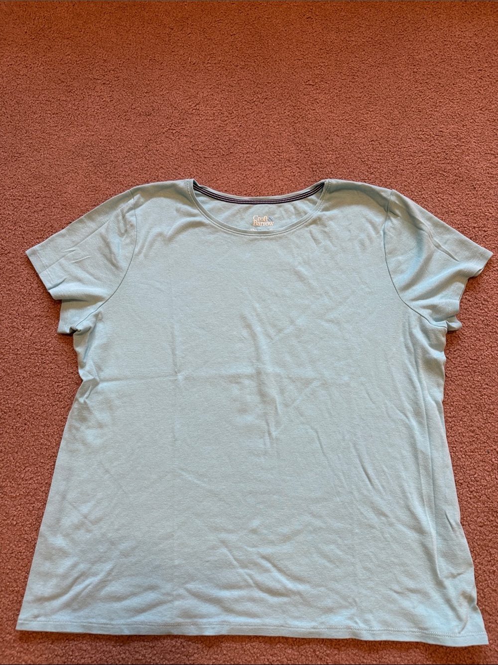 croft & barrow Pale Blue Short Sleeve Crew Tee